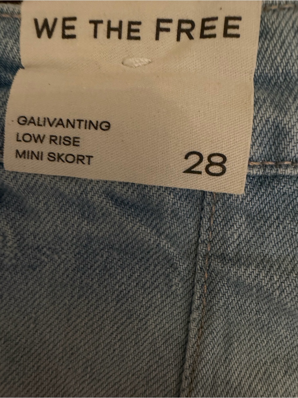 Anthropologie We the Free People 28 Galivanting Low Rise Mini Skort Blue Aegean - Picture 9 of 11